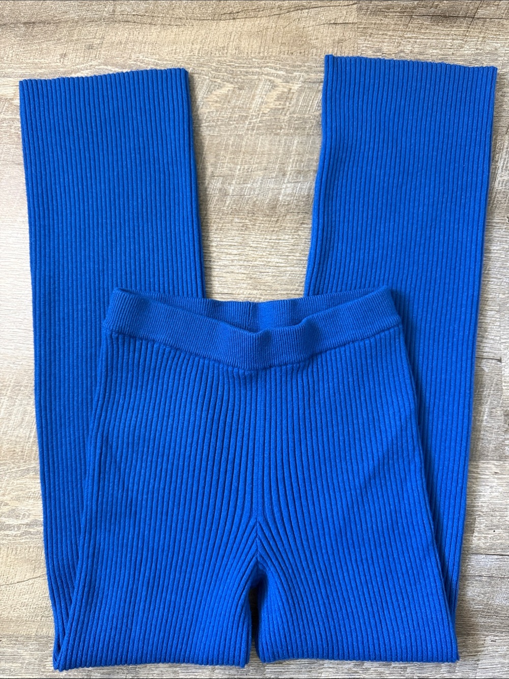 Revolve Nia Ribbed Knit Royal Blue Pants Size XS